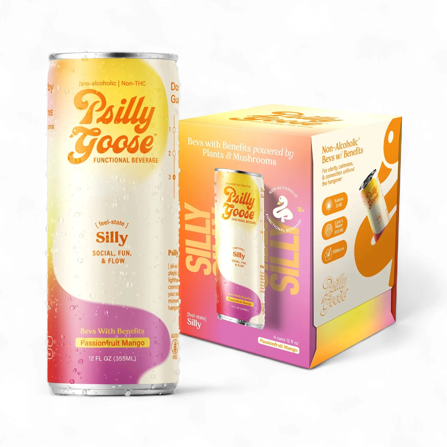Psilly Goose Silly NO THC + Lions Mane + Kanna Drink